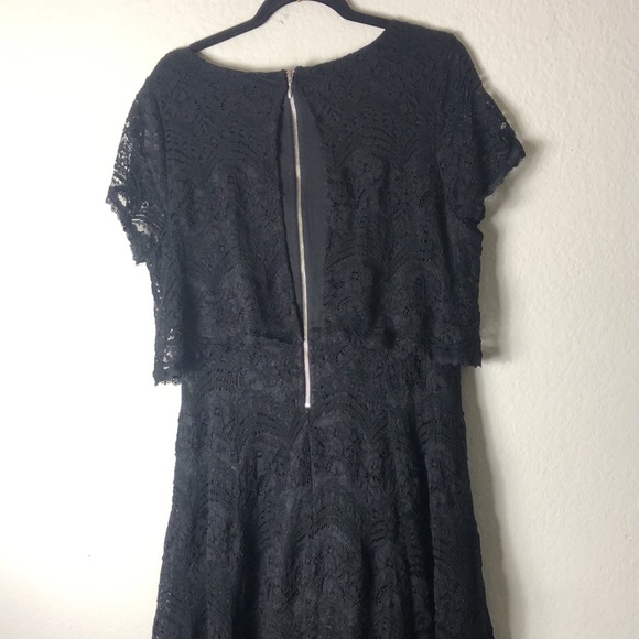 Torrid Intricate Long Two Tiered Black Lace Party Dress! - Picture 9 of 9